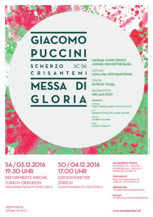 Plakat - G. Puccini – «Messa di Gloria»